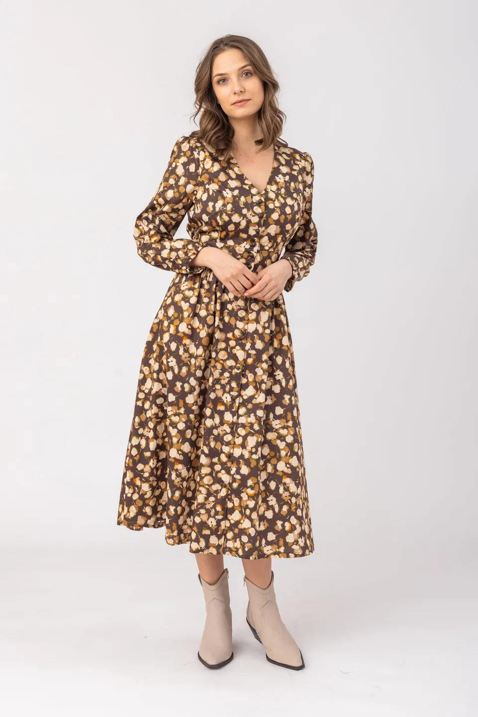 felicitas-damen-kleid-karlinda-mit-v-ausschnitt image 1
