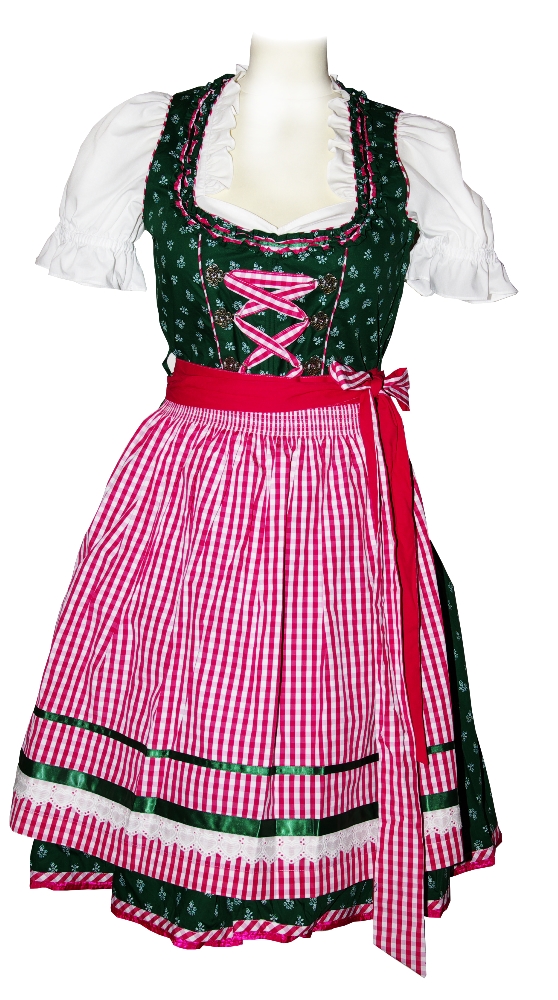 trachten-benkert-fina-dirndl-flaschengr-n-rosa-gepunktet image 1