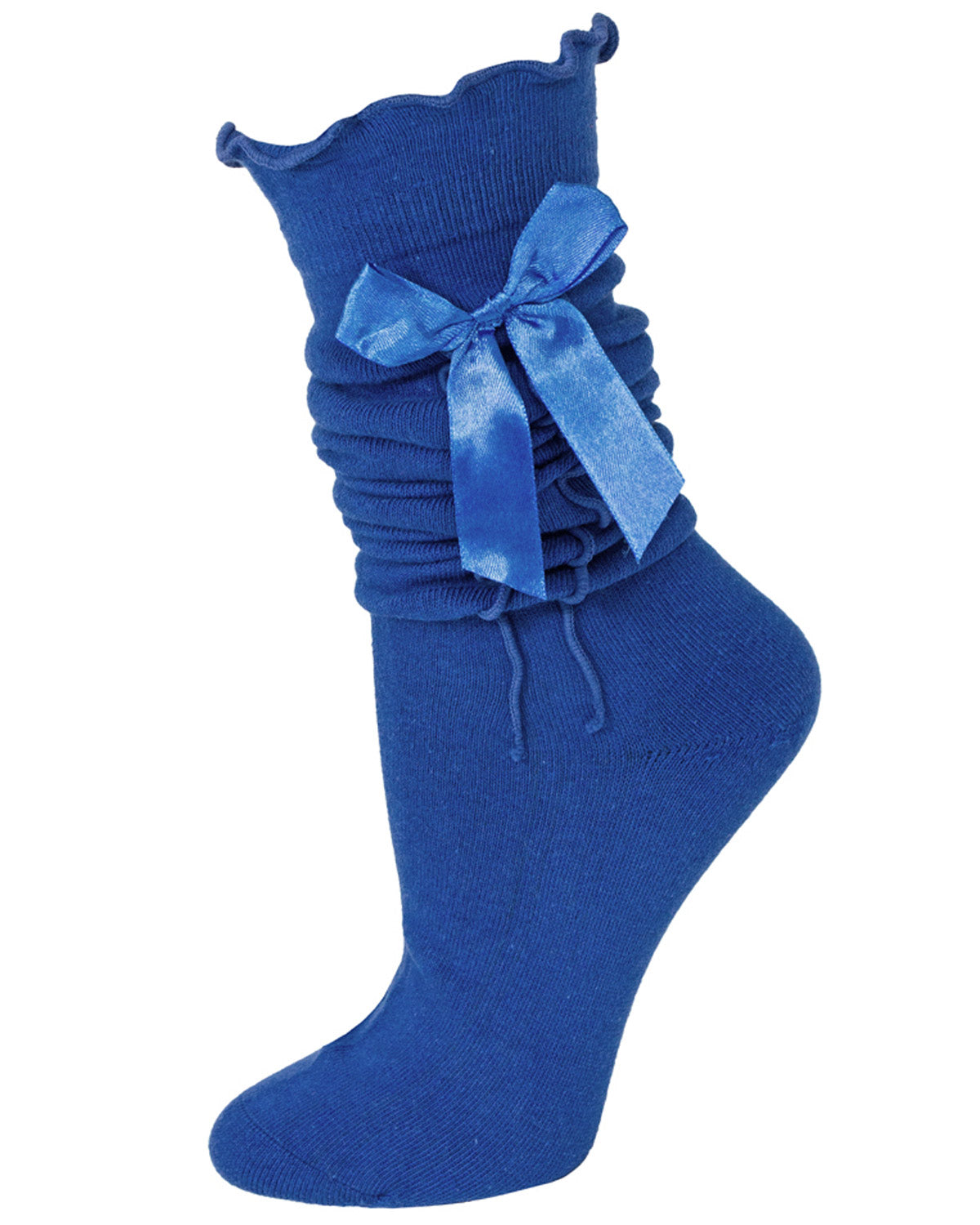 trachtenland-trachten-kniestr-mpfe-mit-schleife-damen-royalblau image 5