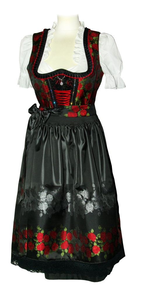 trachten-benkert-katja-dirndl-rosen-schwarz image 1