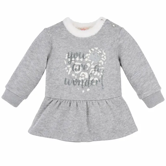 trachtenland-bondi-baby-m-dchen-sweatshirt-you-are-a-wonder-86630-grey-melange image 1