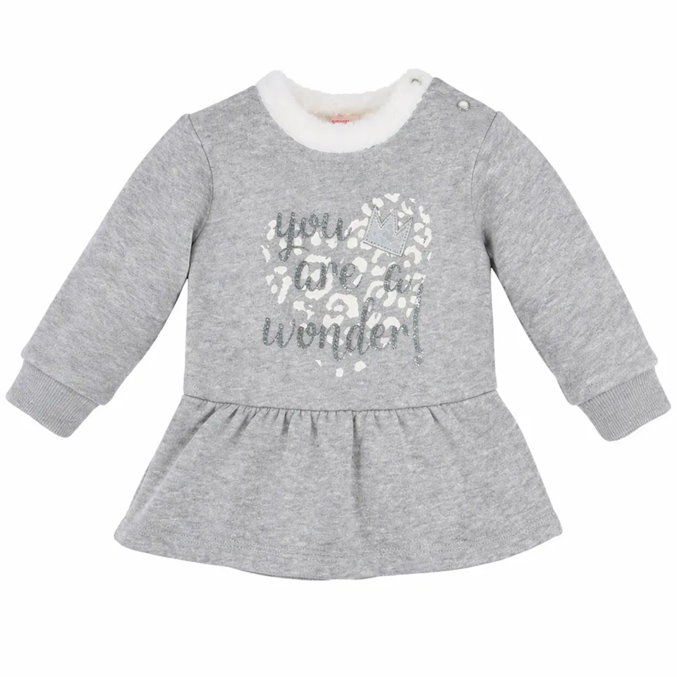 trachtenland-bondi-baby-m-dchen-sweatshirt-you-are-a-wonder-86630-grey-melange image 1