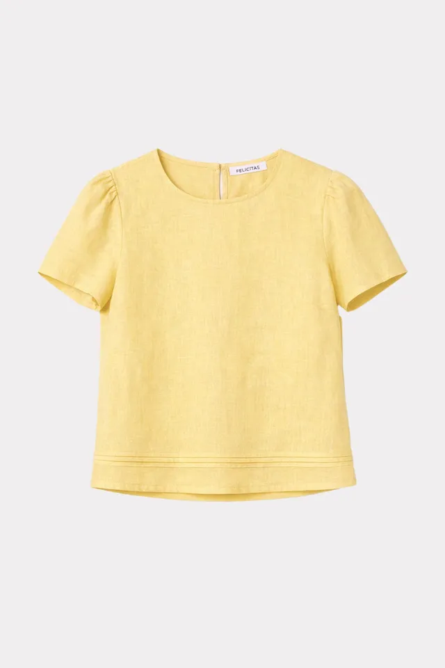 felicitas-bena-damen-bluse-kurzarm-leinen-baumwolle image 1