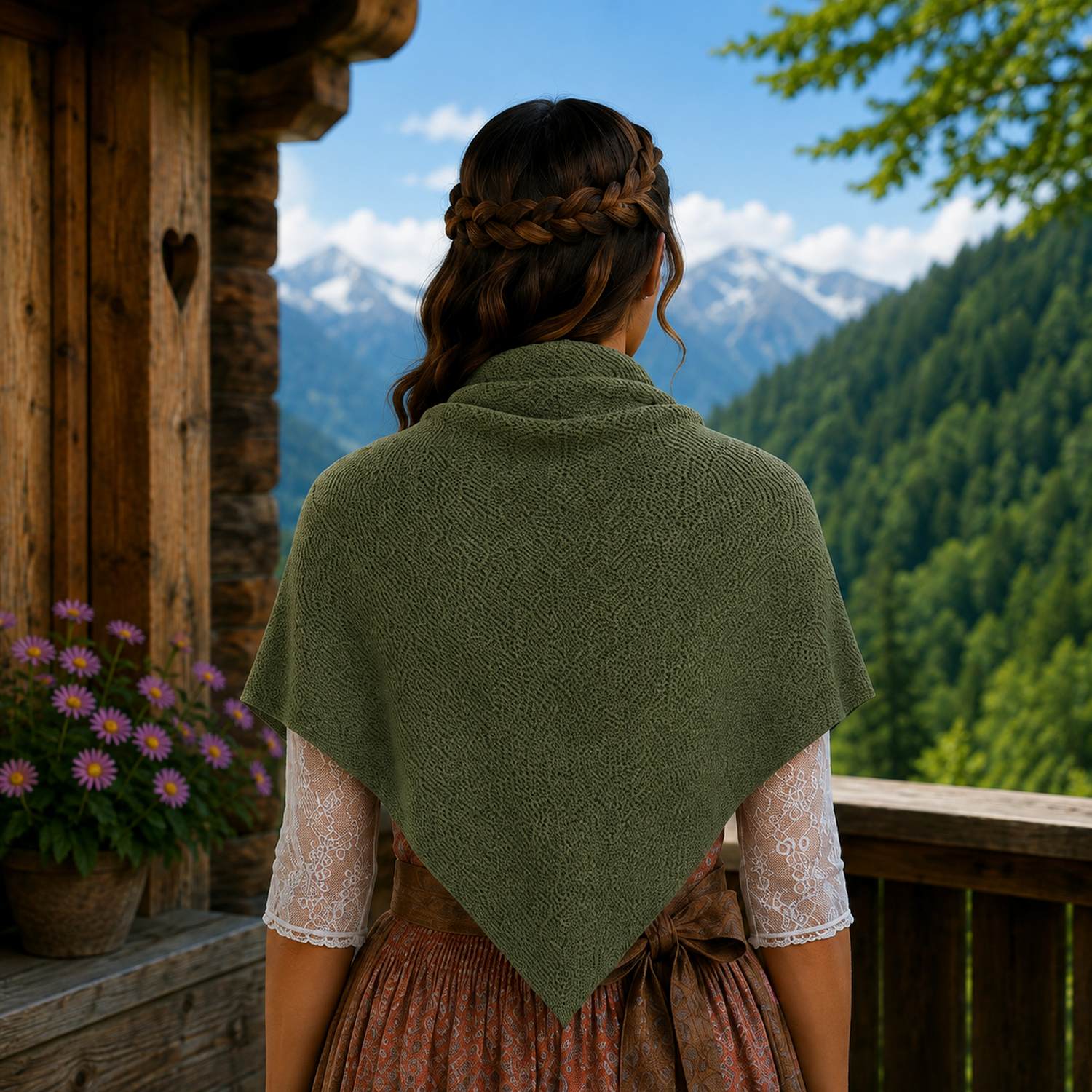 trachtenland-xl-strick-dreieckstuch-200-x-80-cm-olivgr-n image 3