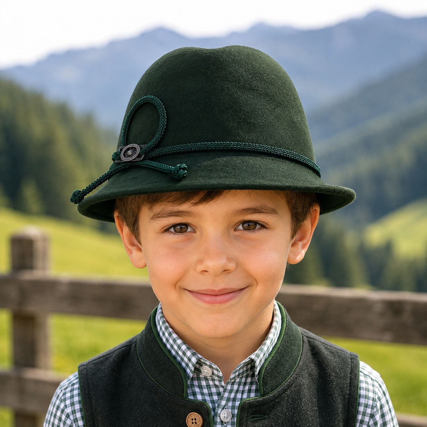 isar-trachten-kinder-trachtenhut-mit-zierband-60102-dunkelgr-n image 2
