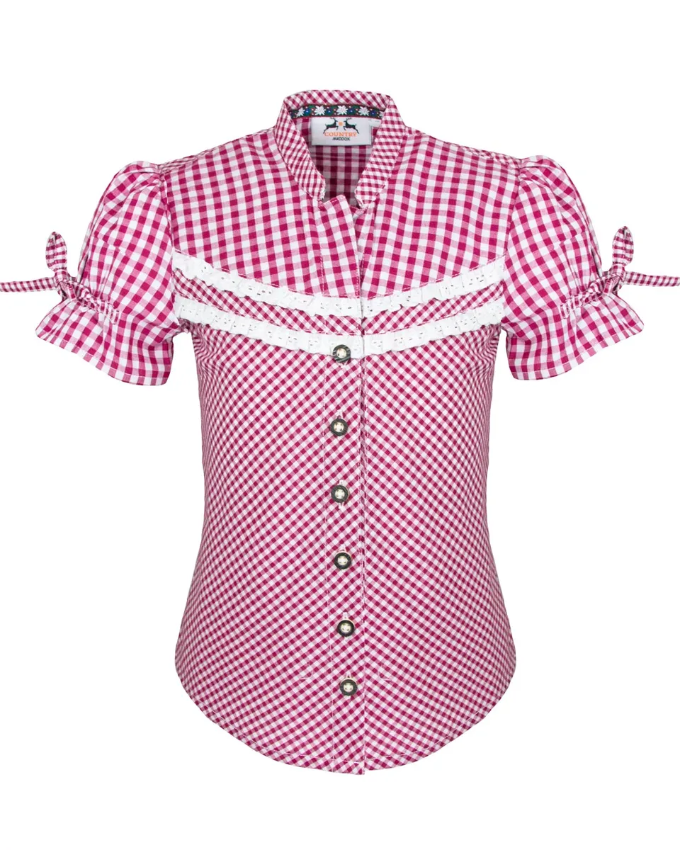 trachtenland-maddox-kinder-trachten-bluse-emma-beere-kariert-trachtenbluse image 1