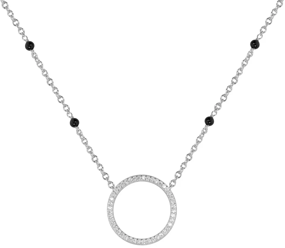 luisia-halskette-ring-mit-schwarzen-achat-perlen-67044-925-silber-50cm image 1