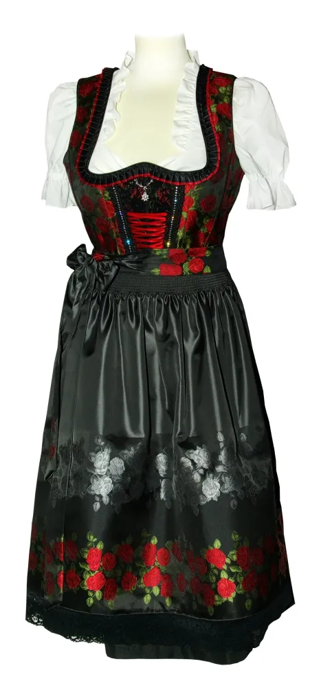 trachten-benkert-katja-dirndl-rosen-schwarz image 1