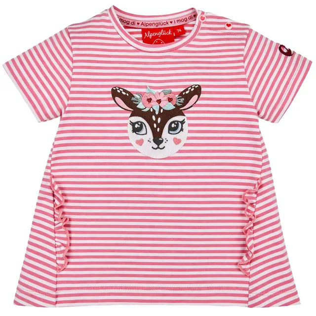 trachtenland-bondi-m-dchen-t-shirt-spatzl-reh-86844-rosa-wei-t-shirt image 1
