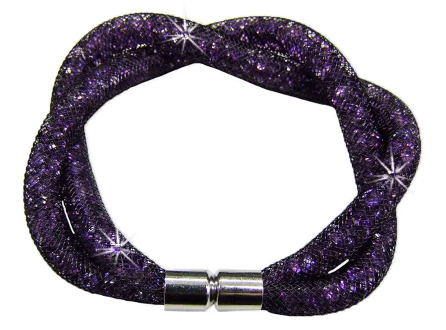 trachtenland-stardust-armband-zweireihig-gedreht-lila image 1