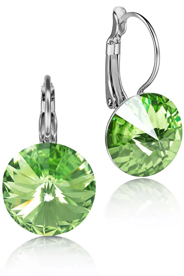 trachtenland-luisia-rivoli-ohrringe-12-mm-mit-swarovski-kristallen-peridot image 1