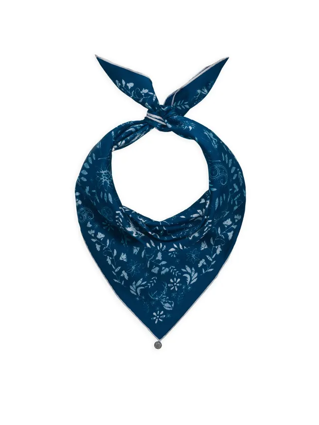 heimatgl-ck-trachtentuch-seide-floral-blau-53x53-cm-codello image 1