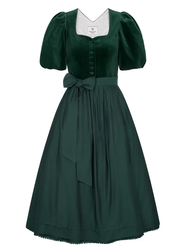 heimatgl-ck-dirndl-daisy-rmeldirndl-samtmieder-tannengr-n image 1