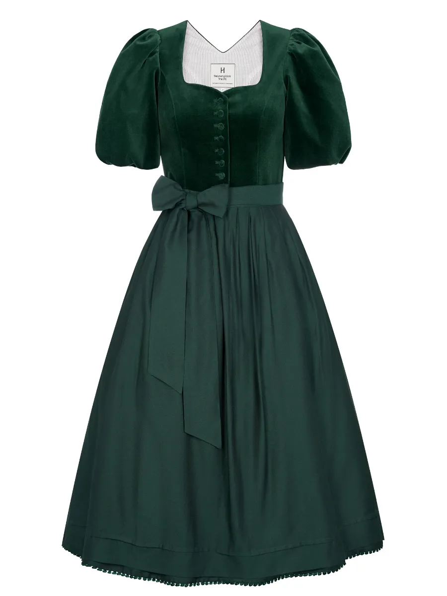 heimatgl-ck-dirndl-daisy-rmeldirndl-samtmieder-tannengr-n image 1