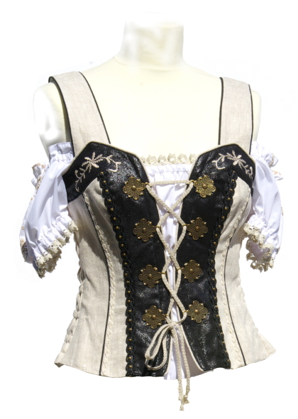trachten-benkert-mieder-leinen-schwarz-dirndl-mieder-damen image 1