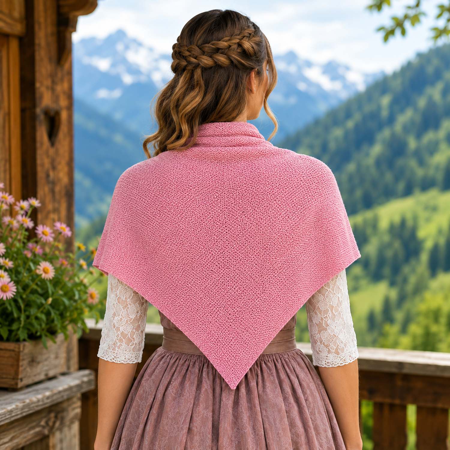 trachtenland-xl-strick-dreieckstuch-schal-200-x-80-cm-rosa image 3