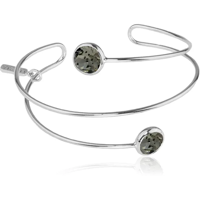 luisia-spiral-armreif-fjella-silber-black-diamond image 1