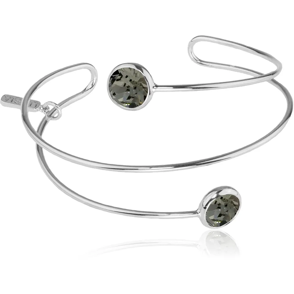 luisia-spiral-armreif-fjella-silber-black-diamond image 1