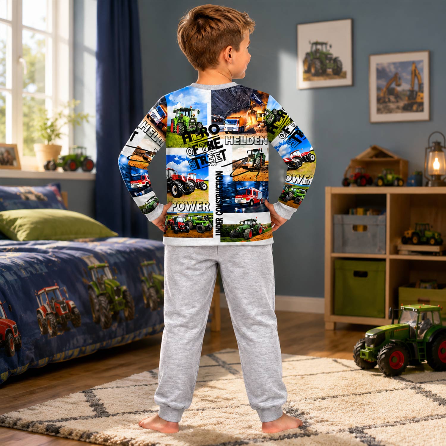 bondi-jungen-pyjama-hero-of-the-street-33170-2-tlg-grey-melange image 4