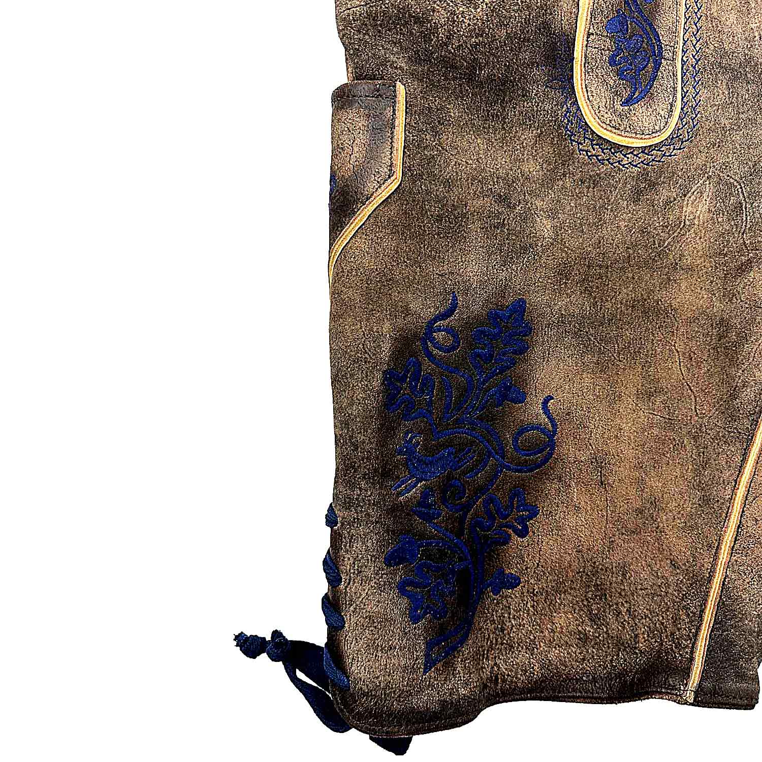 trachtenland-maddox-lederhose-utz-kurz-g-rtel-wildbock-er-blau image 6