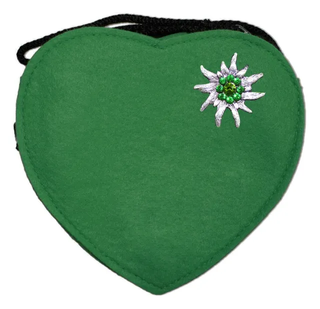 trachtenland-herz-trachten-handtasche-mit-edelwei-dunkelgr-n-filz image 1