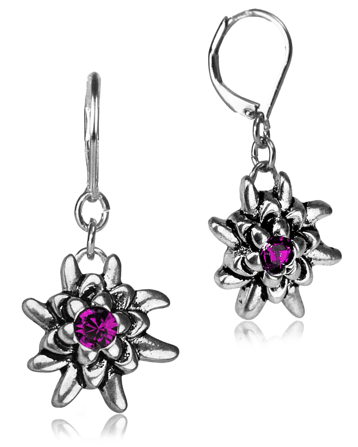 luisia-edelwei-ohrh-nger-emilia-mit-premium-kristallen-fuchsia-pink image 1