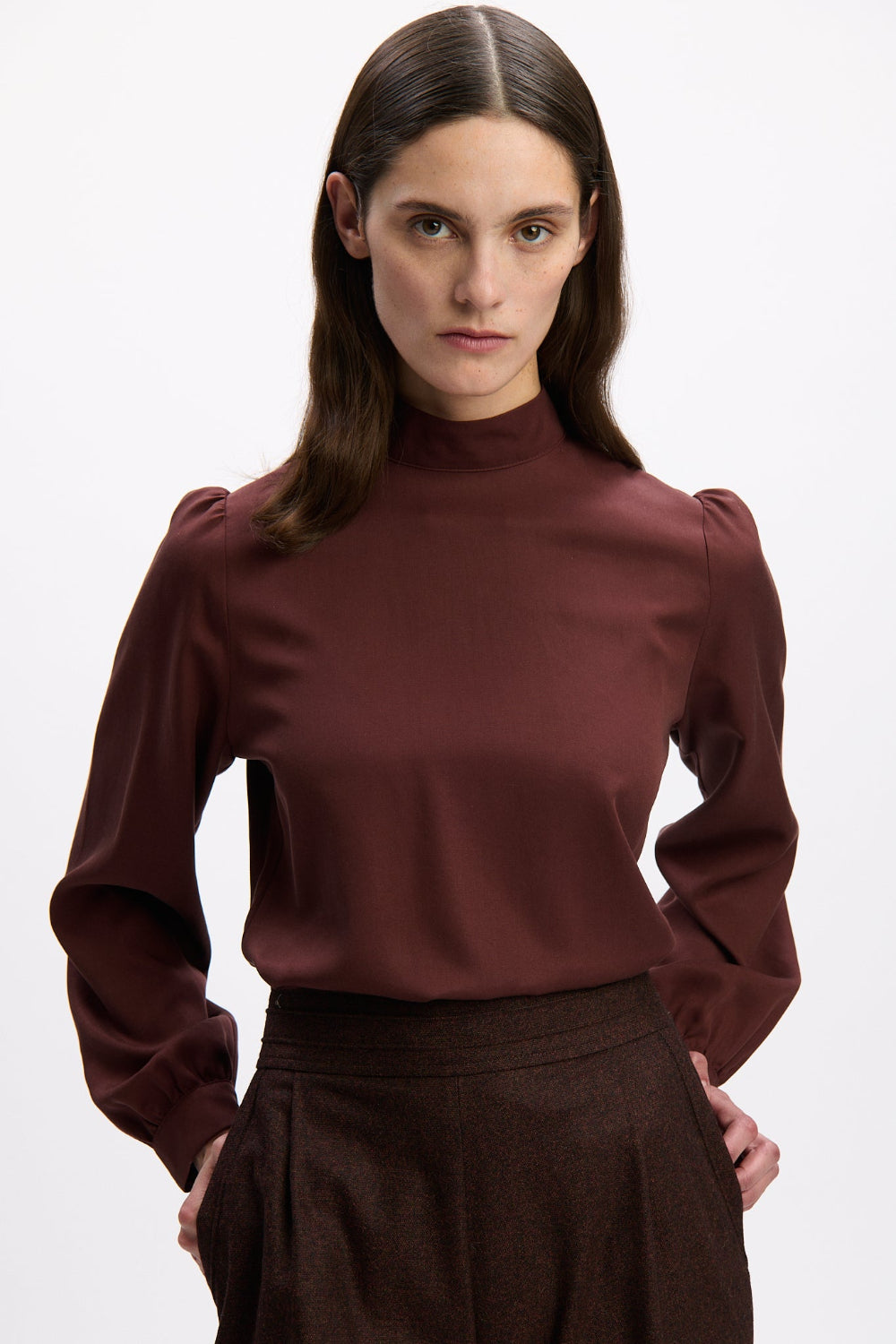 felicitas-damen-bluse-bria-tencel-bluse-mit-stehkragen image 1
