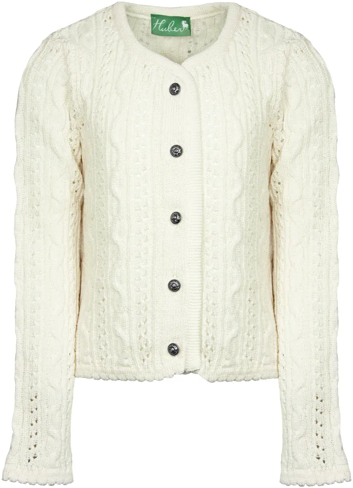 huber-trachten-strickjacke-alia-f-r-m-dchen-creme-wei-mit-zopfmuster image 1