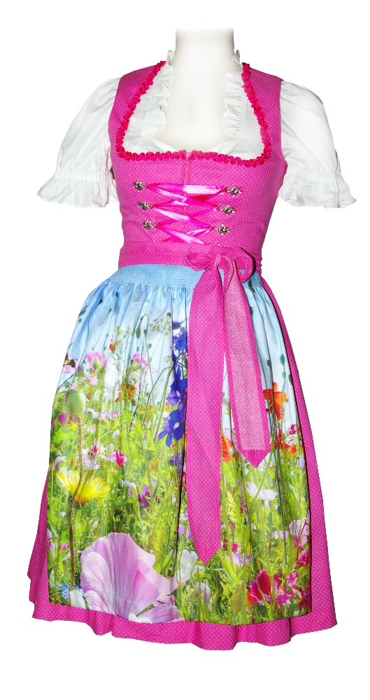 trachten-benkert-stamera-dirndl-pink-mit-blumendruck-sch-rze image 1