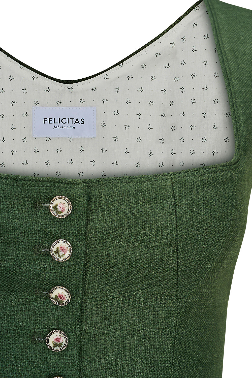felicitas-damen-dirndl-deliah-gr-nes-woll-dirndl-70-cm image 4