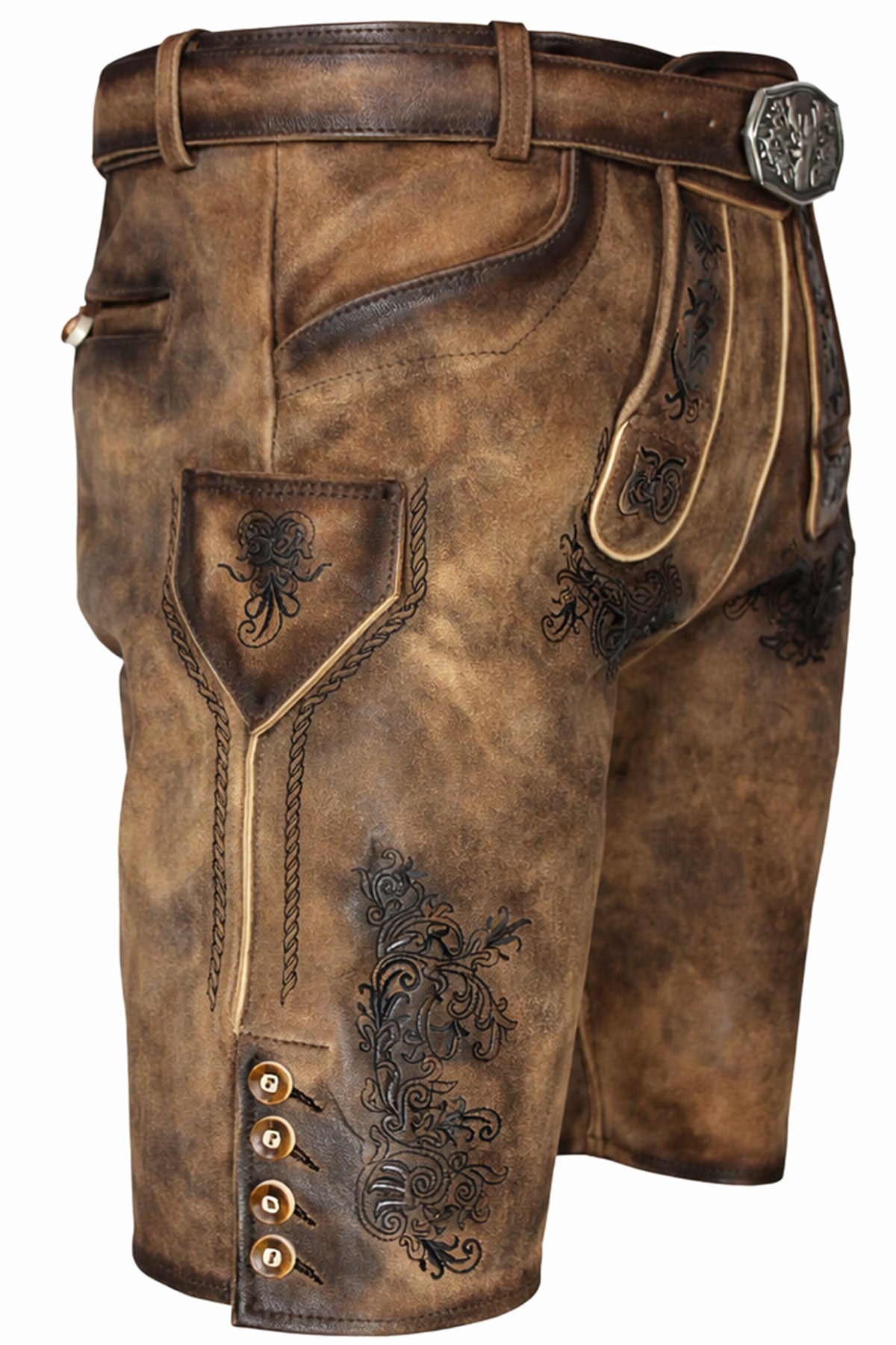 trachtenland-maddox-herren-lederhose-altrei-kurz-nappato-sand-mit-g-rtel image 4