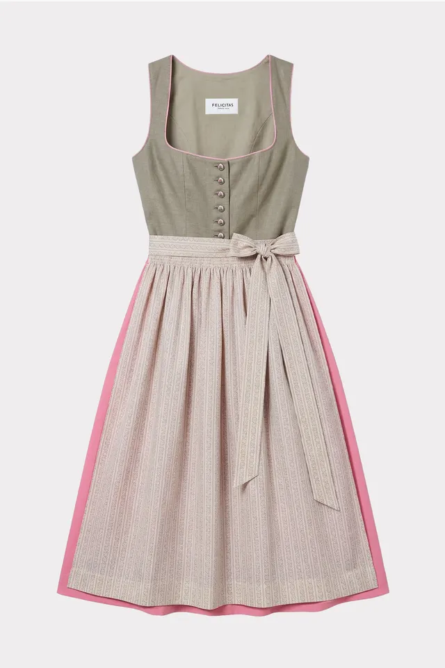 felicitas-damen-dirndl-dala-oliv-rosa-mit-sch-rze image 1