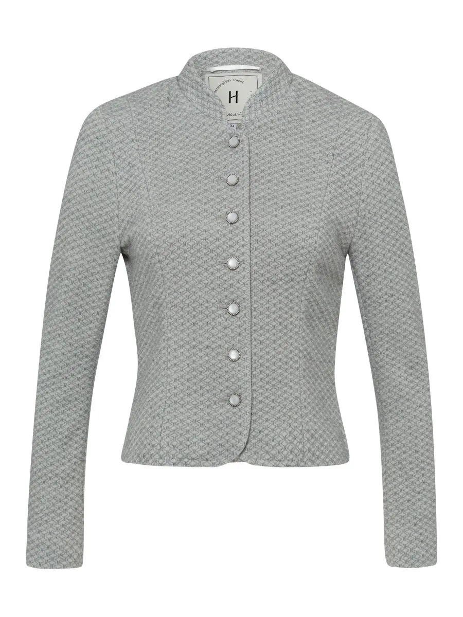 heimatgl-ck-blazer-patricia-trachtenjanker-grau-kurz-tailliert image 1