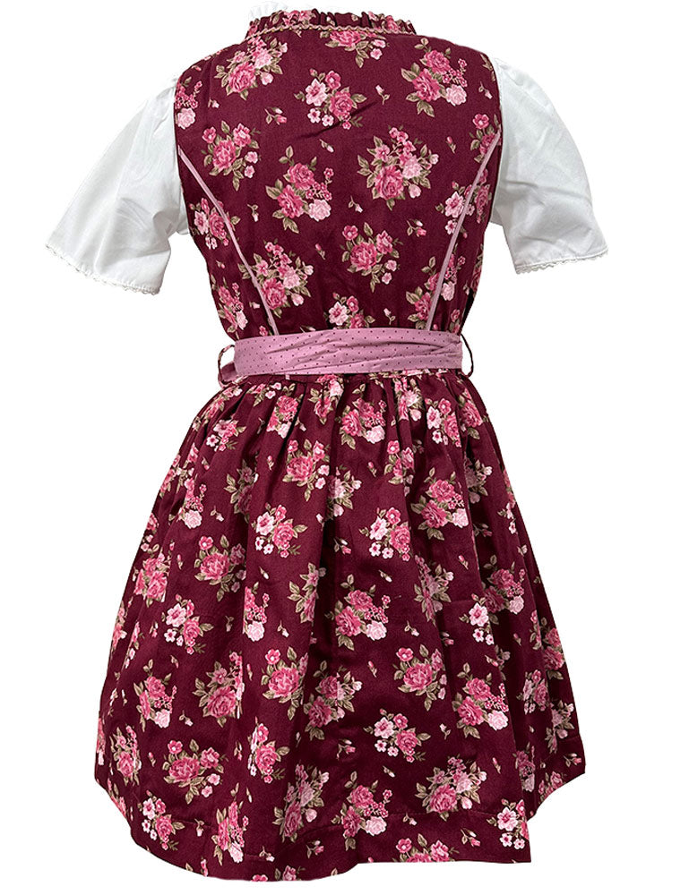 isar-trachten-kinder-dirndl-emma-3-tlg-63102-beere-rosa-inkl-bluse image 2