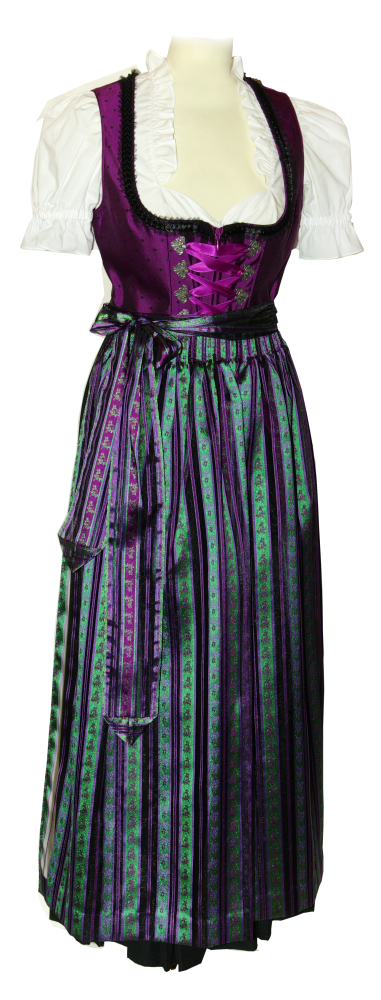trachten-benkert-luise-dirndl-lila-gr-n-mit-schwarzem-rock image 1