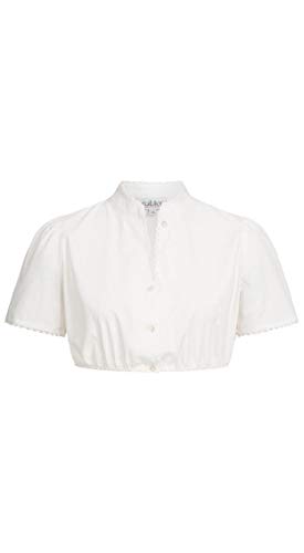 n-bler-dirndlbluse-kanny-damen-kurzarm-wei-spitze-v-ausschnitt-gummizug image 7