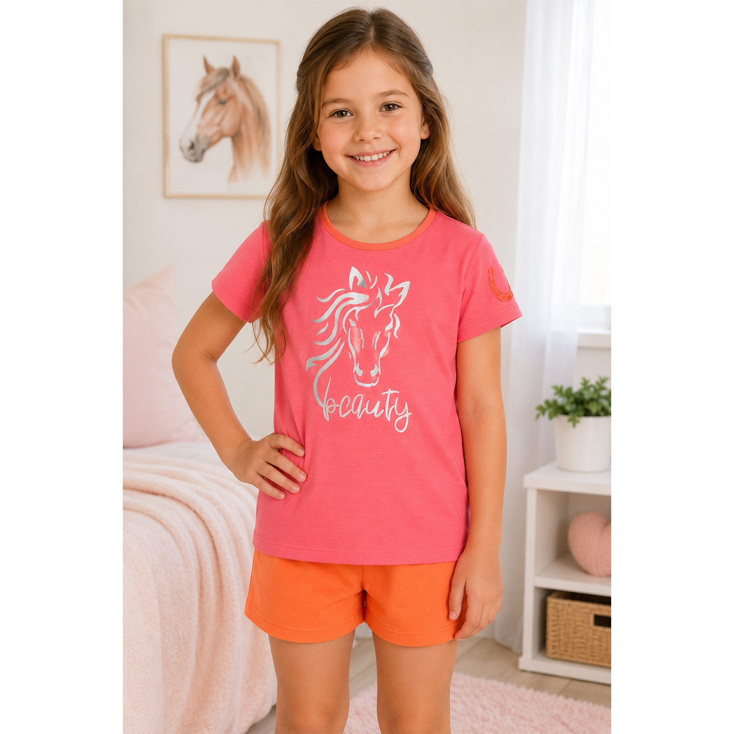 trachtenland-bondi-shorty-schlafanzug-beauty-36184-rosa-orange image 3