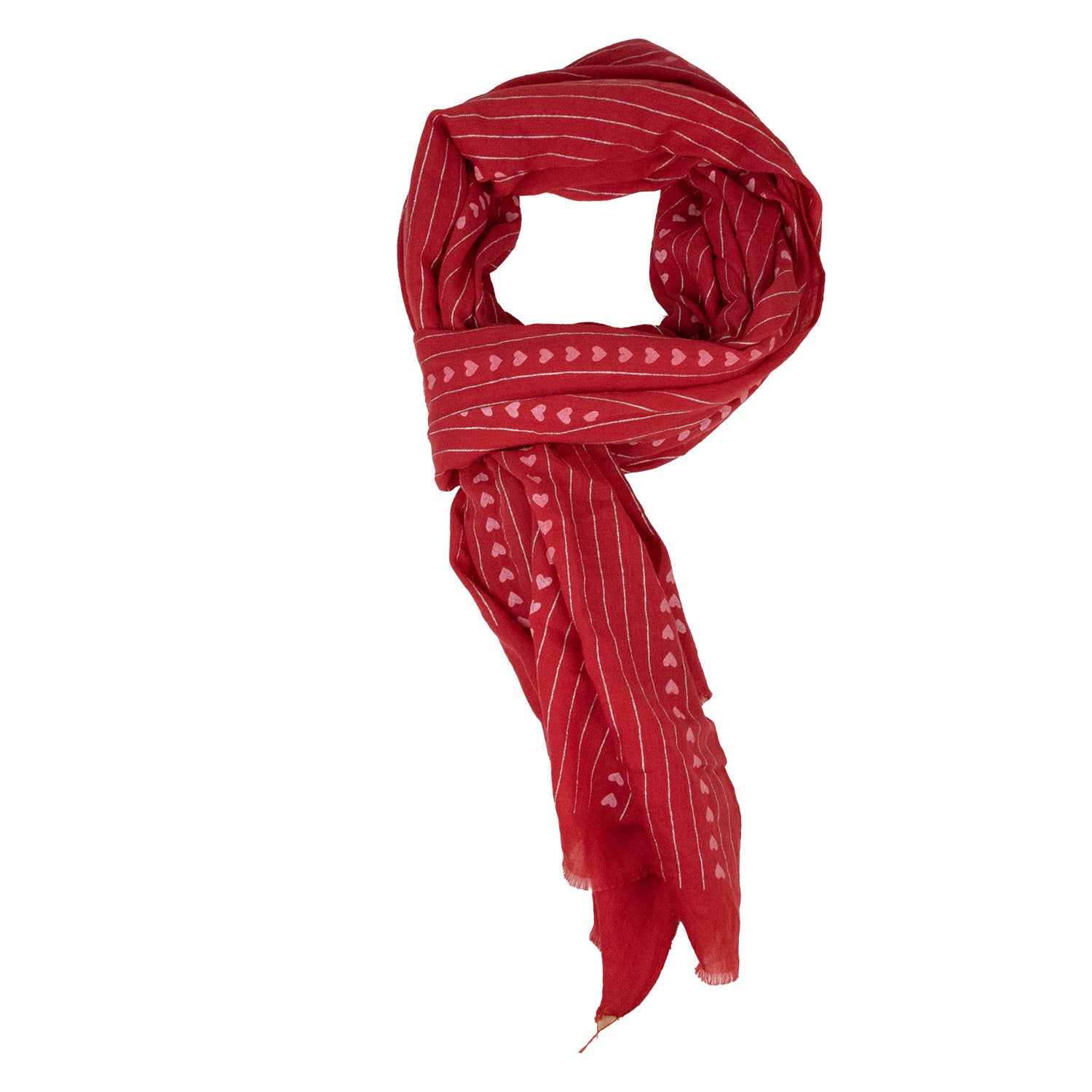 trachtenland-halstuch-schal-unifarben-herzen-glitzer-185-x-70-cm-rot image 5