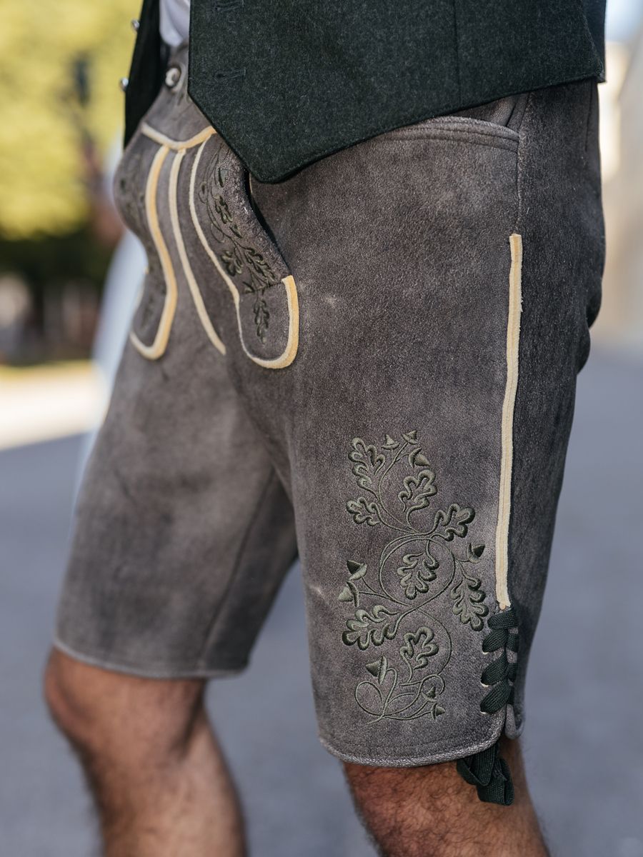 heimatgl-ck-lederhose-herzogstand-hirsch-herren-oliv-stick image 5