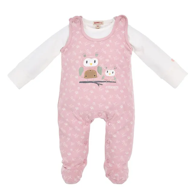 trachtenland-bondi-baby-strampelanzug-eulenfamilie-93735-2-tlg-rosewood-rosa image 1