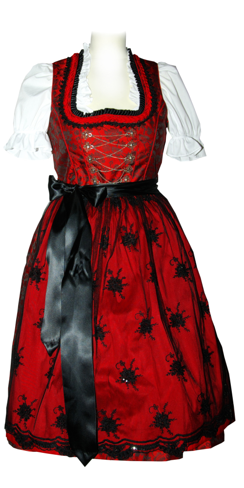 trachten-benkert-trixie-dirndl-rot-schwarz image 1