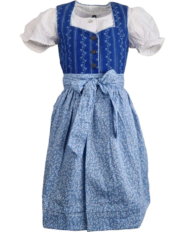 maddox-kinder-dirndl-gabriella-3-tlg-mit-bluse-und-sch-rze-blau-wei image 1