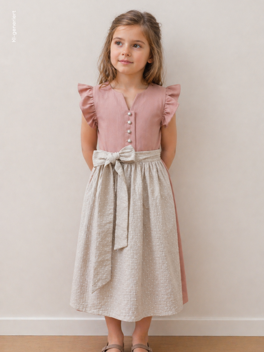heimatgl-ck-kinderdirndl-carlotta-ros-beige-mini image 5