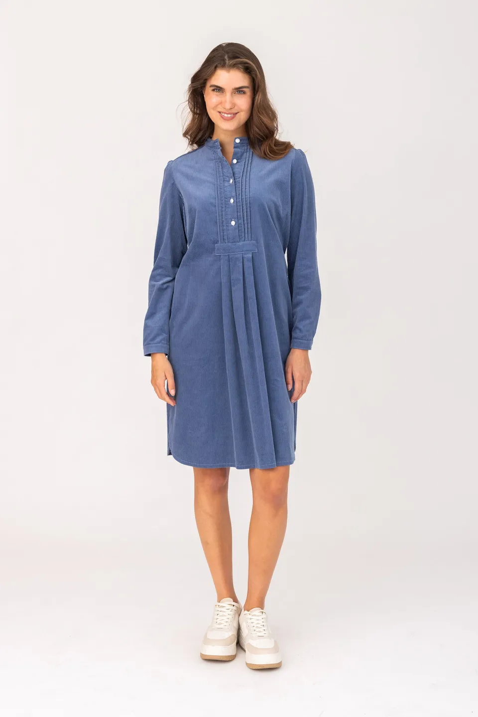 felicitas-kleo-damen-kleid-baumwollcord-langarm-bestseller image 1