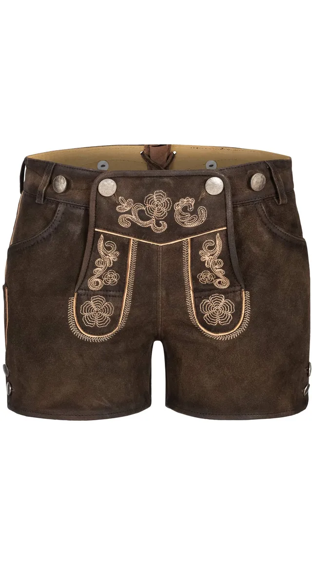 n-bler-leder-hotpants-damen-susi-braun-ziegenleder image 1