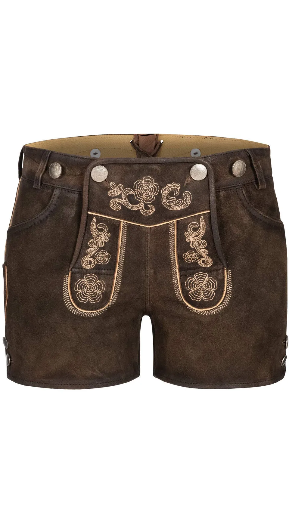 n-bler-leder-hotpants-damen-susi-braun-ziegenleder image 1