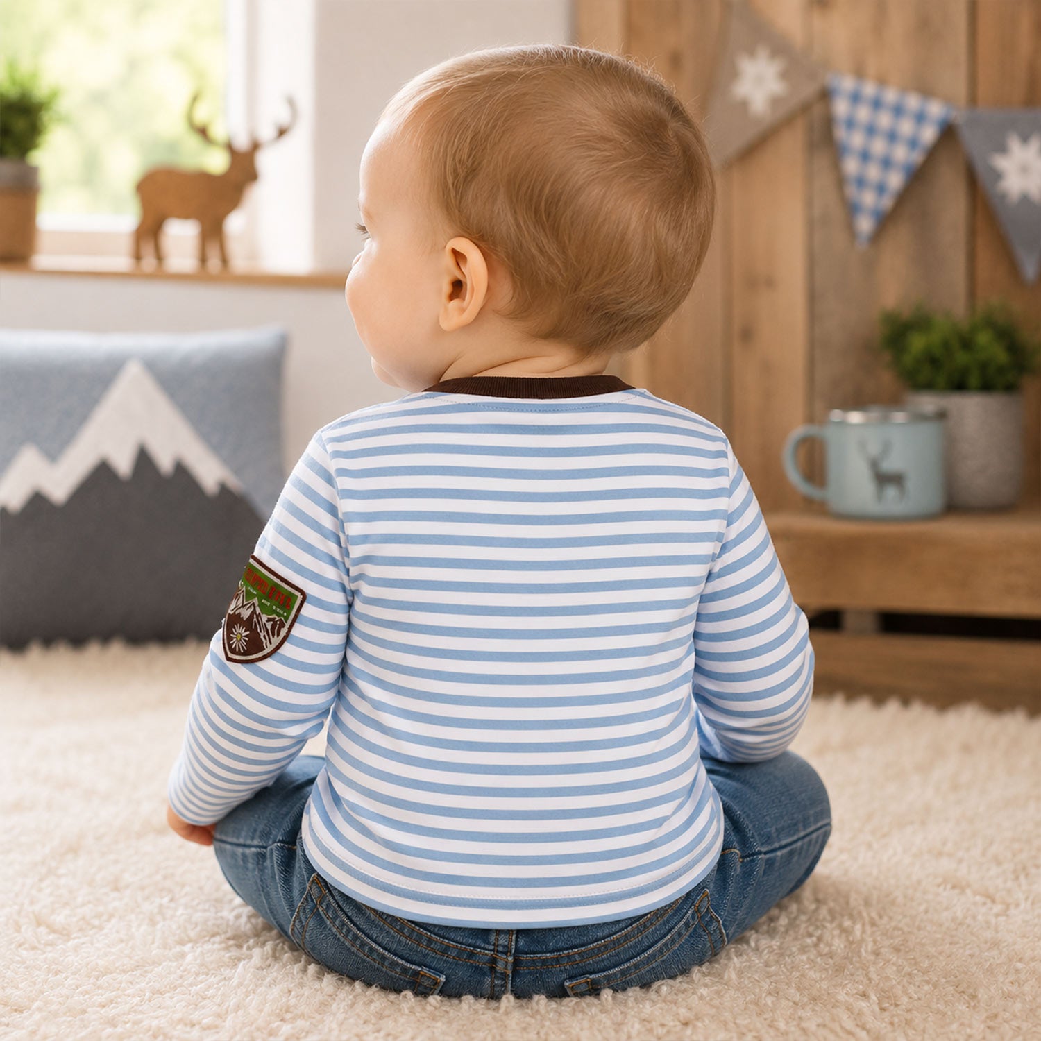 trachtenland-bondi-baby-langarmshirt-hirsch-91776-stripe-blue-offwhite image 4