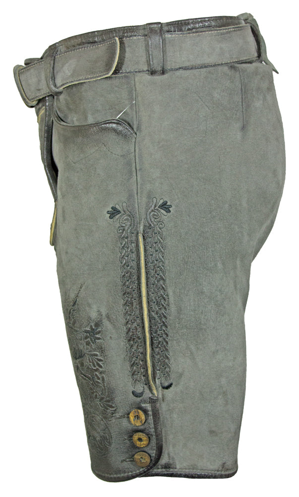 maddox-kurze-trachten-lederhose-engelbert-mit-g-rtel-vegetabil-kohle-grau image 3
