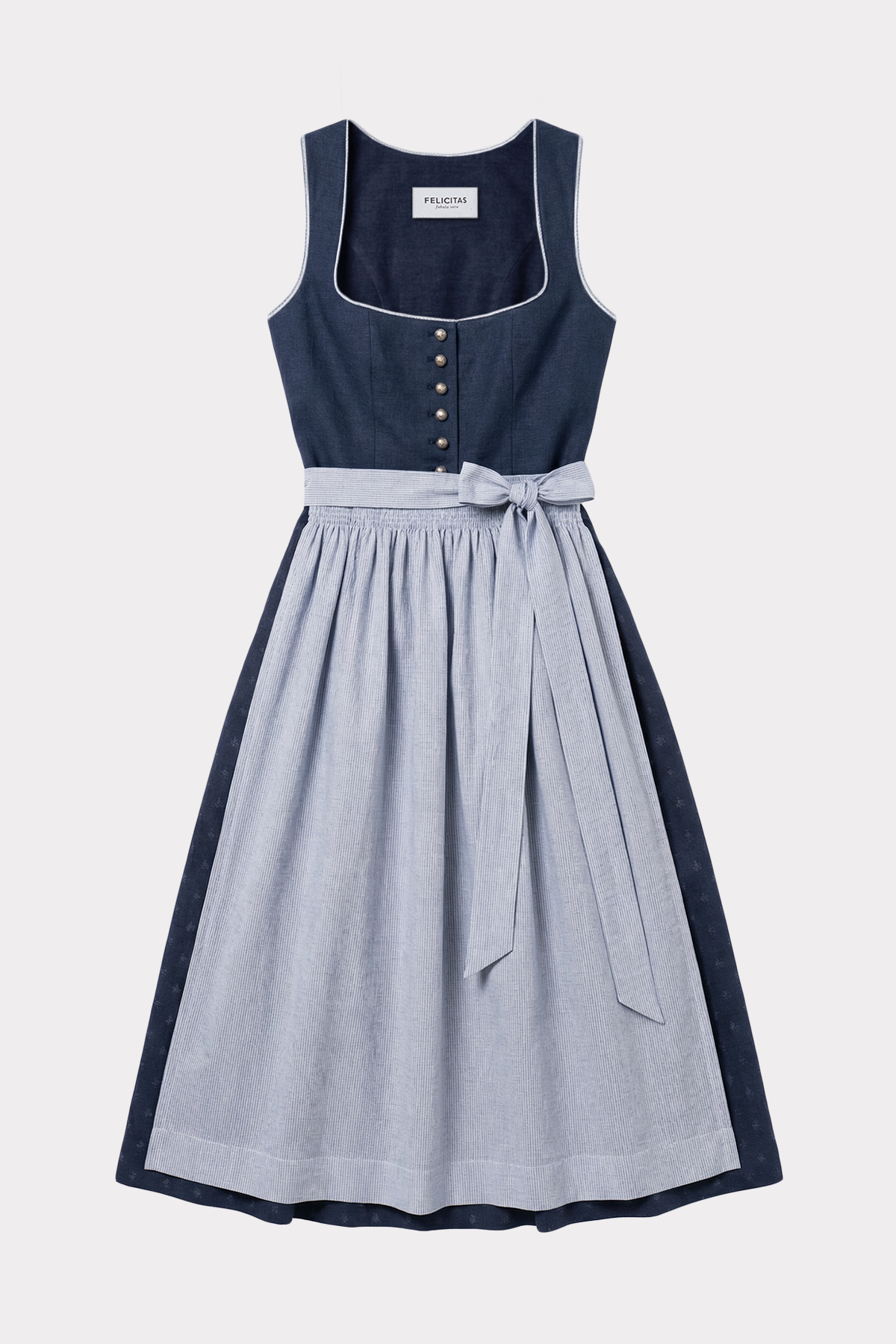 felicitas-dala-damen-dirndl-leinenmischung-marine-mit-streifen-sch-rze image 4