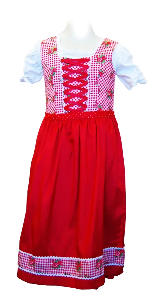 trachten-benkert-nelly-dirndl-mit-bluse-rot-weiss image 1